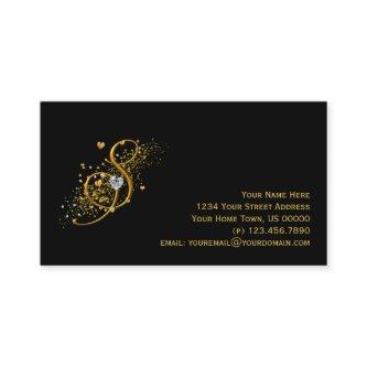 Gold & Diamonds Initial S Stardust