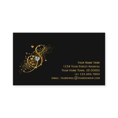 Gold & Diamonds Initial S Stardust