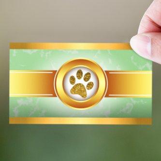 Gold Dog Walker | Pet Sitter Paw Print