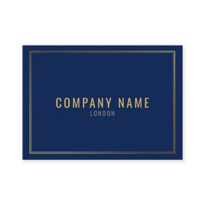 Gold effect border, blue background professional