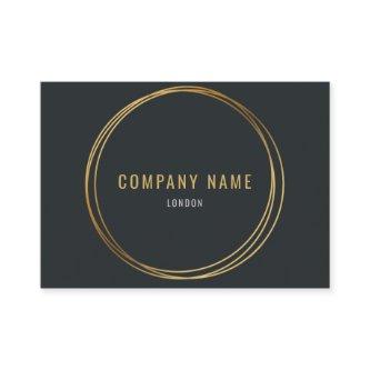 Gold effect, gold rings, dark grey bold text
