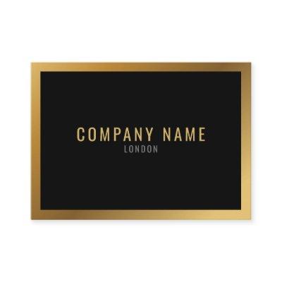 Gold effect, thick gold border black background