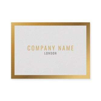 Gold effect, thick gold border, bold text