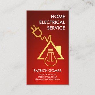Gold Electric Power Plug Home Bulb Electrician