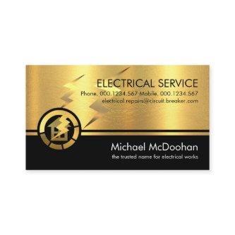 Gold Electrical Lightning Bolts Electrician
