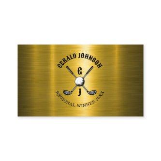 Gold Elegant Custom Golf Monogram Design