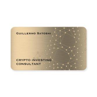 Gold faux metallic texture crypto