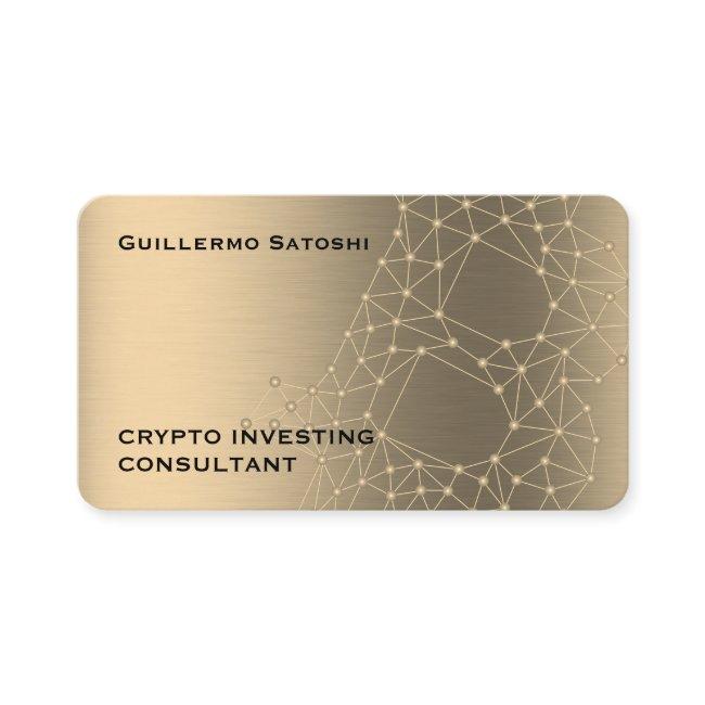 Gold faux metallic texture crypto