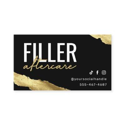 Gold Filler Instruction Aftercare Card