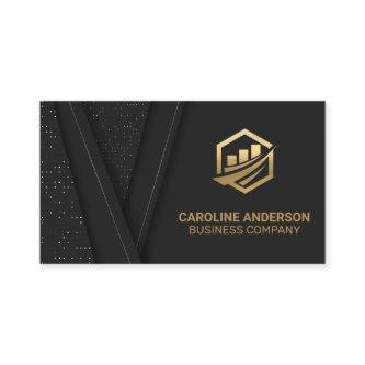 Gold Finance Icon | Black Luxury Background