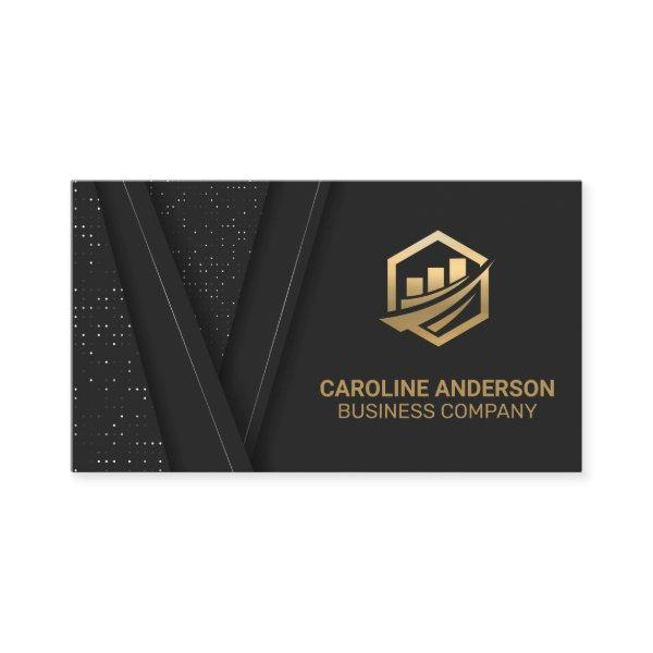 Gold Finance Icon | Black Luxury Background
