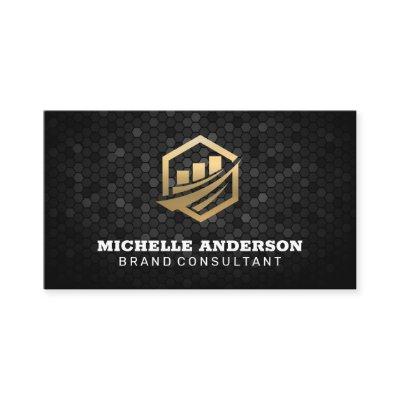 Gold Financial Icon | Geometric Background