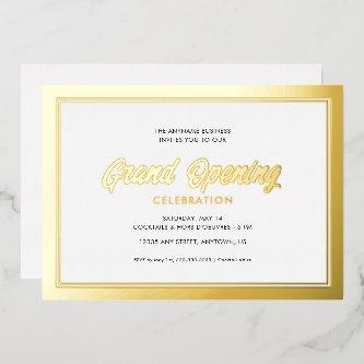 Gold Foil Calligraphy Grand Opening Foil Invitation