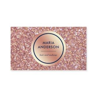 Gold Foil Circle Rose Gold Sequins Glitter Makeup