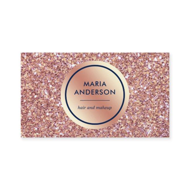 Gold Foil Circle Rose Gold Sequins Glitter Makeup