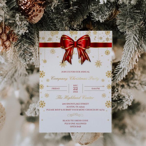 Gold Foil Company Christmas Party Invitation Work Foil Invitation