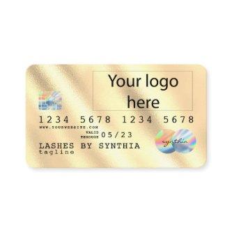 Gold foil Credit Card add your logo hologram