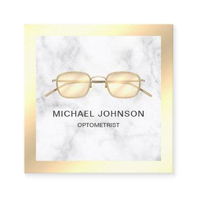 Gold Foil Marble Eyeglasses Eye Doctor Optometrist Square