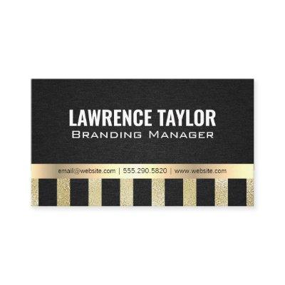Gold Foil Metallic Striped