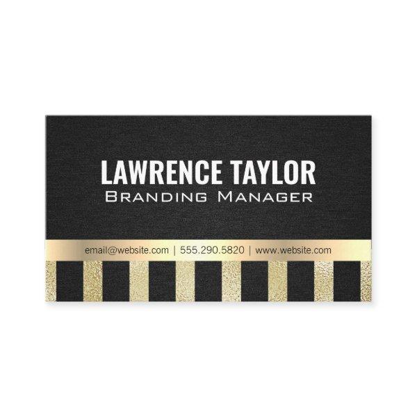 Gold Foil Metallic Striped