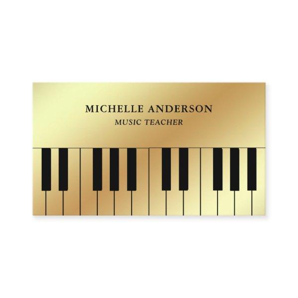 Gold Foil Piano Keyboard Musician Pianist