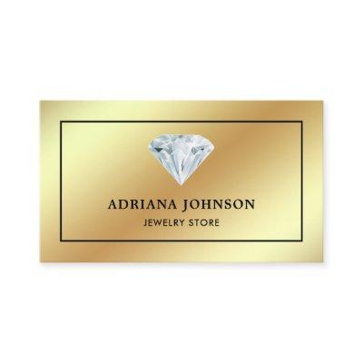 Gold Foil Solitaire Diamond Jewelry Store Jeweler