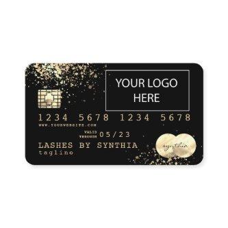 Gold Foil Splash Credit Card add your logo