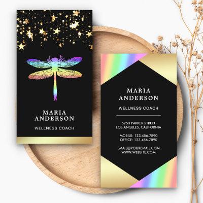 Gold Foil Stars Confetti Rainbow Dragonfly