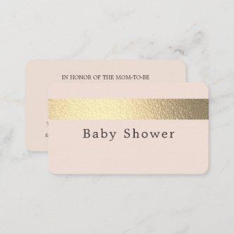 Gold Foil Stripe, Blush Pink Baby Shower Ticket