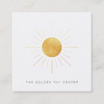 ~ Gold Foil Sun and Golden Rays Spiritual Center Square