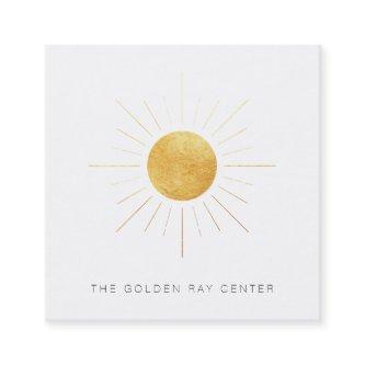 ~ Gold Foil Sun and Golden Rays Spiritual Center Square