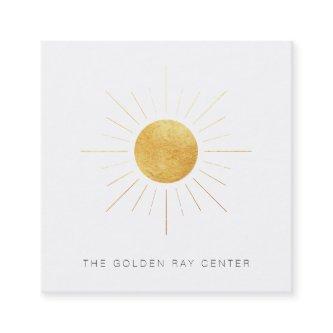 ~ Gold Foil Sun and Golden Rays Spiritual Center Square