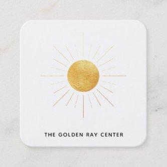 *~* Gold Foil Sun & Golden Rays Spiritual Center Square