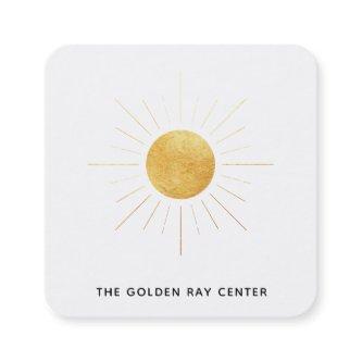 *~* Gold Foil Sun & Golden Rays Spiritual Center Square