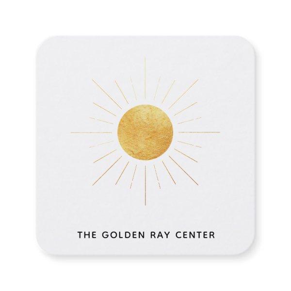 *~* Gold Foil Sun & Golden Rays Spiritual Center Square