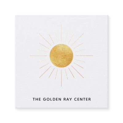 *~* Gold Foil Sun & Golden Rays Spiritual Center Square