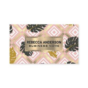Gold Foil Trim | Natural Leaves Pattern