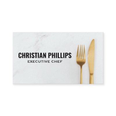 Gold Fork Knife