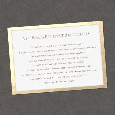 Gold Frame AfterCare for Lash Extensions Spa