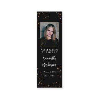 Gold Frame Simple Modern Speckled Bookmark Mini