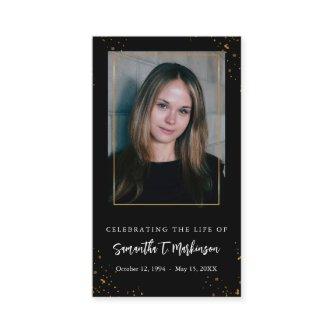 Gold Frame Simple Modern Speckled Prayer Card