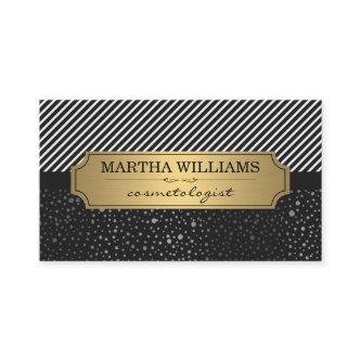 Gold Frame with Metallic Dots and Stripes