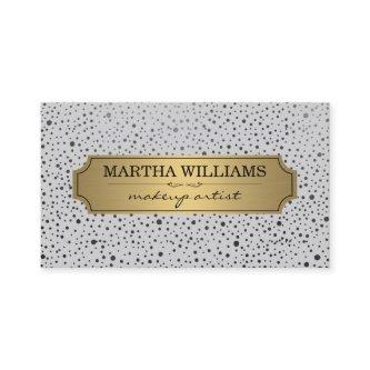 Gold Frame with Metallic Dots Gray