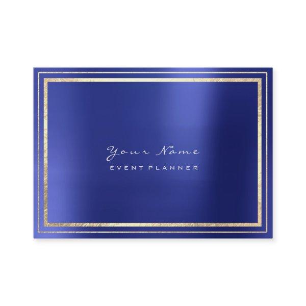 Gold Framed Minimal Metallic Cobalt Sapphire Blue