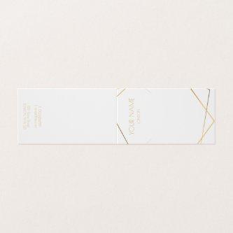 Gold geometric necklace folded display card