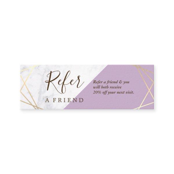 Gold Geometric Pattern Marble Lavender Referral Mini
