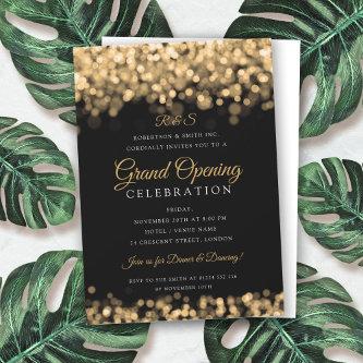Gold Glam Corporate Grand Opening Monogram   Invitation