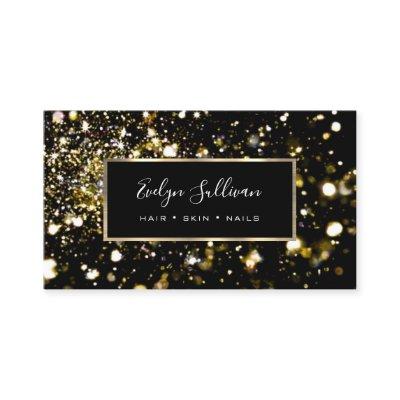 Gold glitter and lights