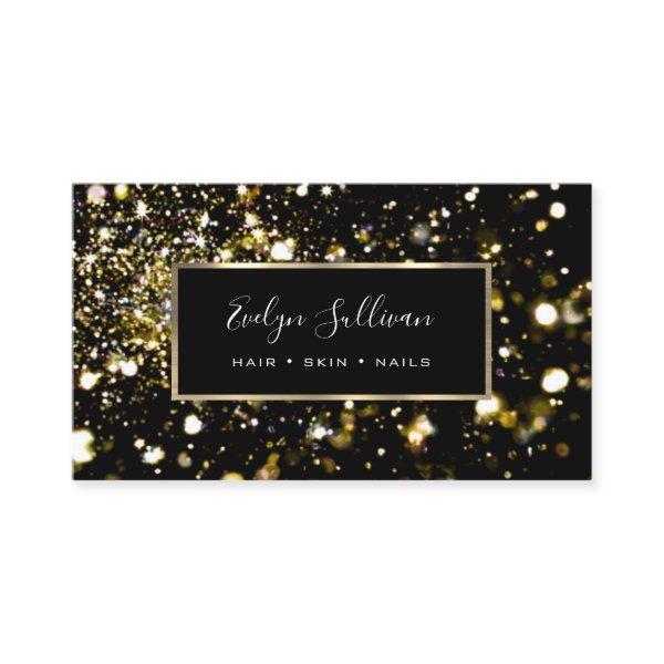 Gold glitter and lights