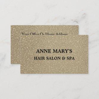 Gold Glitter Black Hair Salon Spa Modern Classy